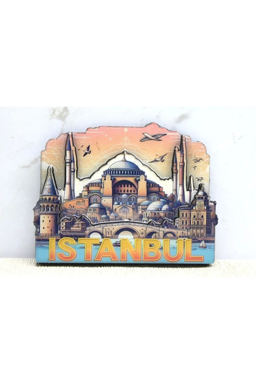 Ahşap İstanbul Temalı Magnet Alk4364