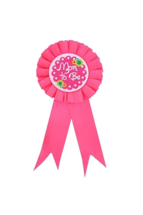 Mom To Be Yazılı Rozet Pembe Renk
