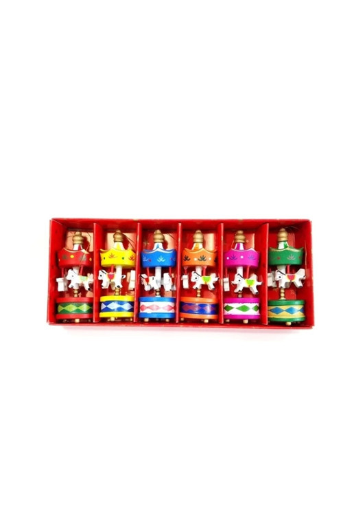 Mini Ahşap 6'Lı Atli Karinca