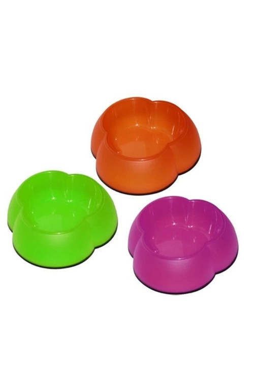 Plastik Kedi Ve Köpek Mama Kabı Çiçek Şekilli 1250 Ml
