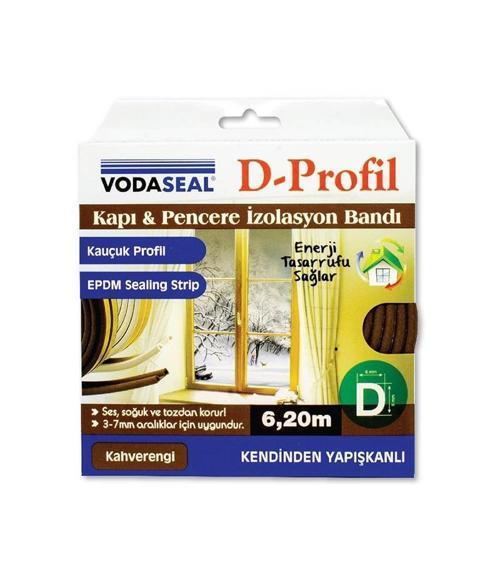 Kapı ve Pencere İzolasyon Bandı 6.2mt Kahve