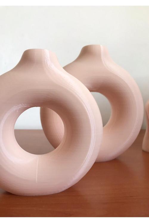Halka Bohem Vazo 2'Li Dekoratif Donut Vase