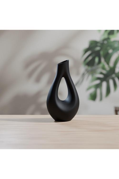 Siyah Zarif Gözyaşı Vazosu