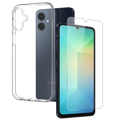Samsung Galaxy A06 Şeffaf Silikon Kılıf + Cam Ekran Koruyucu Seti