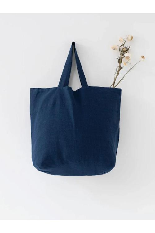 Lacivert Keten Büyük Çanta