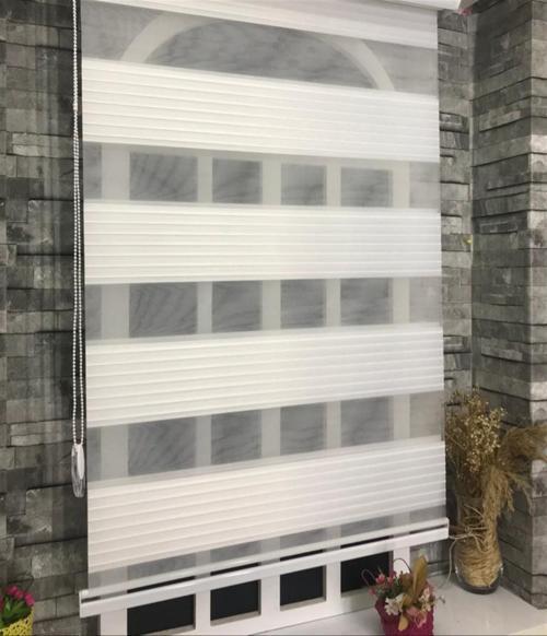 Pliseli Stor Zebra Perde Ekru STB481-D