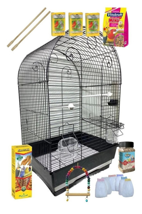 Çift Kapılı Orta Boy Kuş Kafesi 38X30X23