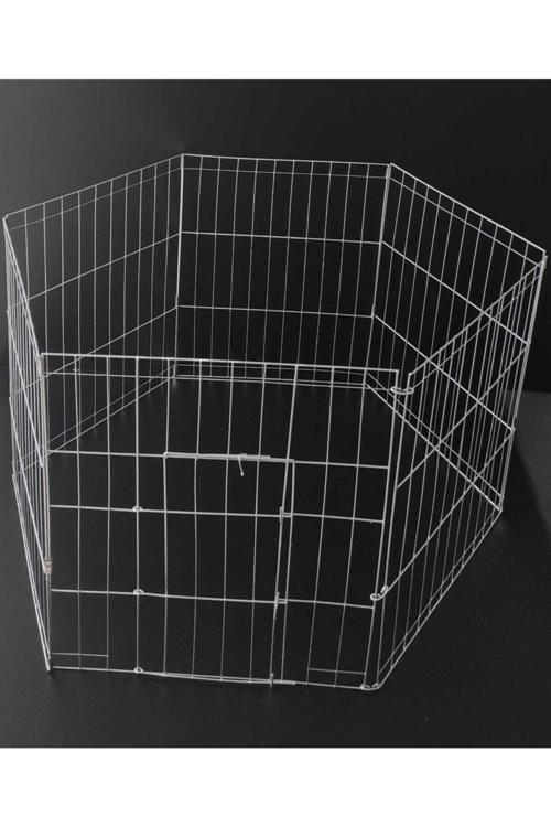 Köpek Kedi Çiti Panel Oyun Alanı 6 Parça Metal 75X63
