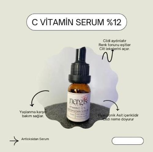 C Vitamin %12 Serum Aydınlatıcı Leke Karşıtı Antioksidan Yaşlanma Karşıtı