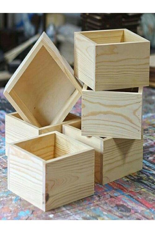 Dekoratif Ahşap Kutu 20X20 Cm