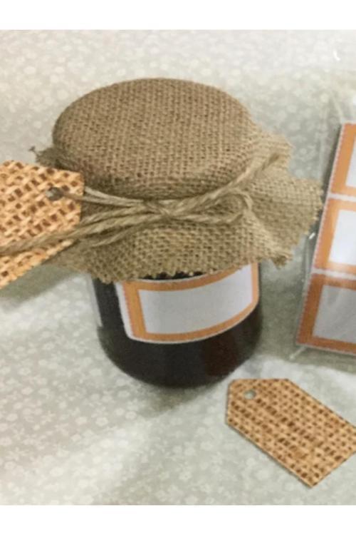 Kavanoz  Kapağı Jüt Kumaş Örtüsü 10X10 Cm 100 Adet