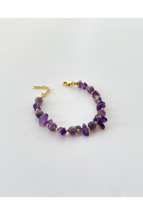 Ametist Doğal Taş Bileklik