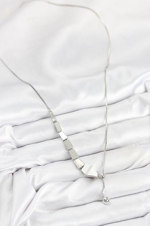 Zarif Kadın için Silver Pirinç Yılan Stil Asansörlü Kolye