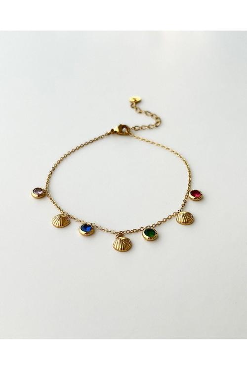 Çelik Charmlı Halhal – Altın Renkli, Suya Dayanıklı