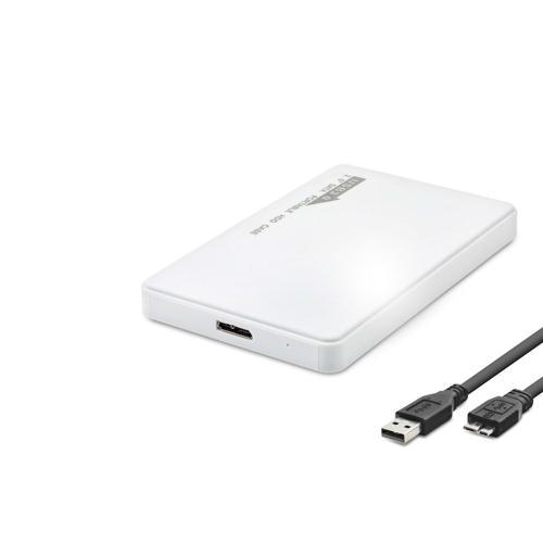 Büro Ev Ofis Bilgisayarı için Beyaz Plastik Usb3.0 Sata 2.5" Hdd HardDisk Kutusu