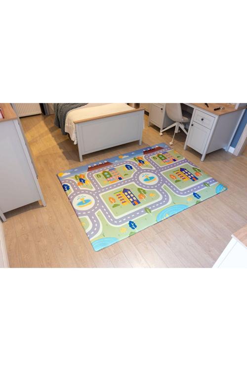 Car Ride Premium Bebek Oyun Matı 140x200cm | 15 Mm, Darbe Emici, Isı Yalıtımlı, Çift Yönlü