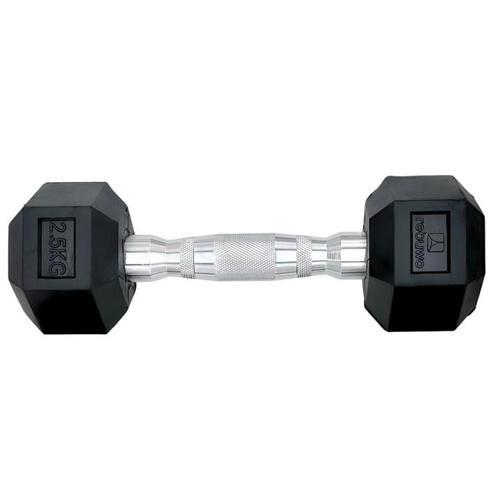 Hex Dambıl Kauçuk Altıgen Dambıl Hex Dumbbell 2.5 KG 1 Adet
