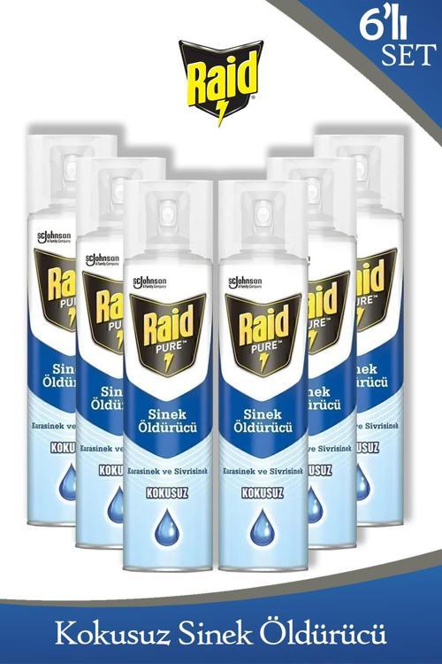 Pure Sineklere Karşı Etkili Kokusuz Sprey 300 ml x 6 Adet