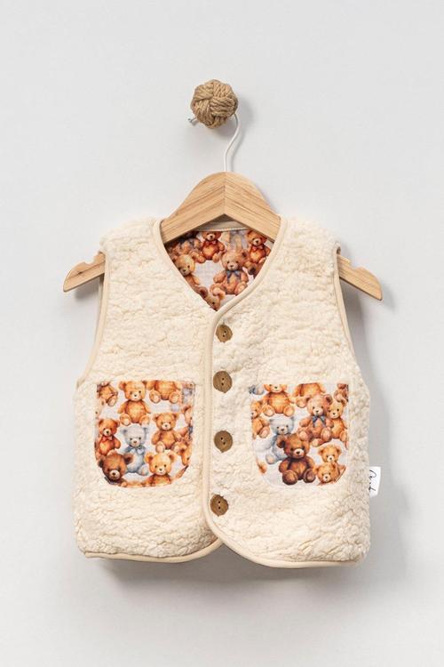 Desenli Polar Çocuk Yelek 1-4 Yaş