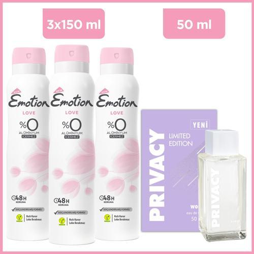 Women Limited Edition Edt 50 Ml & Emotion Love Kadın Deodorant 3x150ml