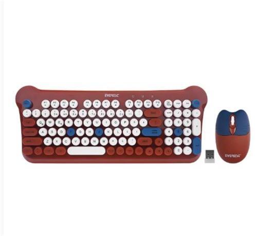 KM-6244 BUNNY Renkli Tuşlu Kahverengi 2.4 ghz + BT Kablosuz Q Multimedia Klavye + Mouse Set