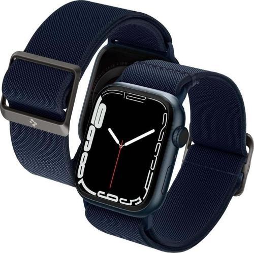 Apple Watch 41mm / 40mm / 38mm (Seri 1/2/3/4/5/6/SE/7/SE 2/8 ile Uyumlu) Kayış Kordon Band Lite Fit Navy - AMP022