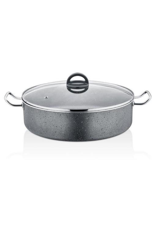 Granit Mega Basık Tencere 36 Cm