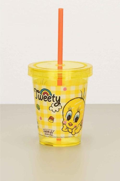 Lisanslı Tweety Kapaklı Pipetli Bardak 0,60 Lt.