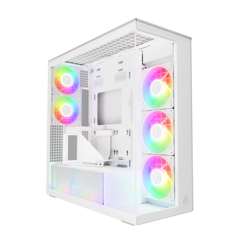 ARCTIC Extender 5xARGB Fan Tempered Glass 420mm Sıvı Soğutma Destekli E-ATX Type-C Kule Tipi Beyaz Bilgisayar Kası