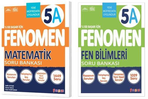 Fenomen Okul 2025 5. Sınıf Matematik + Fen Bilimleri A Serisi Soru Seti 2 Kitap Güncel Müfredat