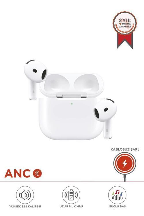 TRM-GO2 Beyaz Anc Özellikli-Kablosuz Şarjlı Earbuds Bluetooth Kulaklık