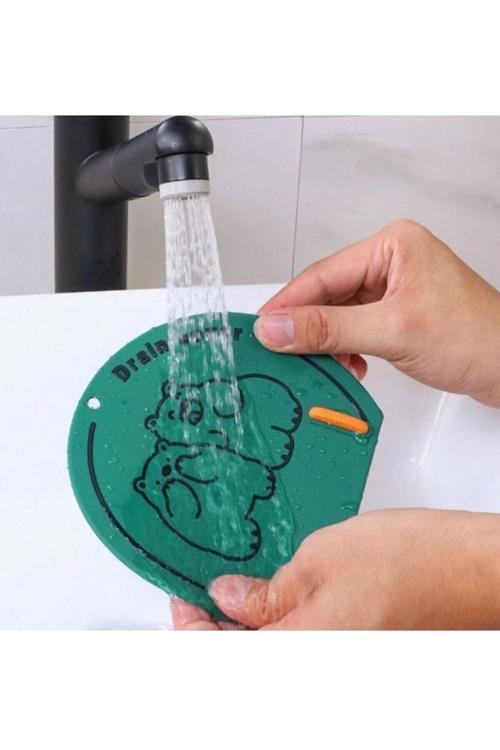 Banyo Ve Mutfak Lavabo Koku Önleyici Gider Koruyucu Silikon Sızdırmaz Ped 1 Adet Yeşil Shoplux