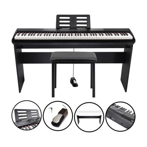 Jwin Sapphire SDP-110 Çekiç Aksiyonlu 88 Tuşlu Dijital Piyano + Tabure - Siyah