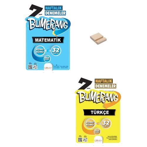 7. Sınıf Bumerang Matematik ve Türkçe Haftalık Denemeleri + Telefon Standı