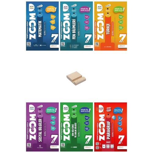 7. Sınıf Zoom Tüm Dersler Soru Bankası 6lı Set + Telefon Standı