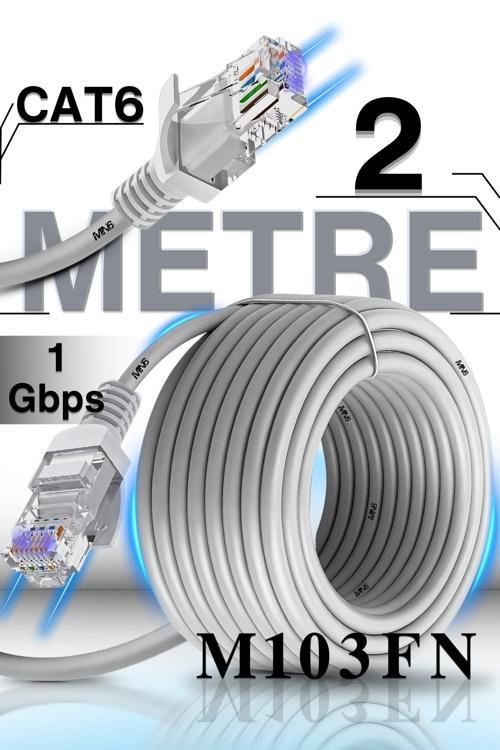 M103FN 2 Metre Internet Kablosu/UTP-CAT6/Gigabit/Destekli/ethernet Kablosu 2 Metre/iç Mekan Uyumlu