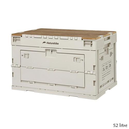 Ling yue L Kapaklı Katlanır Saklama Kutusu [ Seyahat Organizatörü ] Light Beige Gray - 23 LT