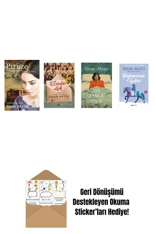 Alfa Yayıncılık Sinan Akyüz 4 Kitap Set + Okuma Sticker'Ları