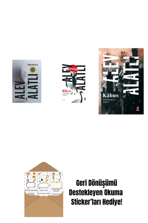 Everest Yayınları İşkenceci + Schrödinger’İn Kedisi 2 - Rüya + Schrödinger'İn Kedisi 1 - Kâbus + Okuma Sticker'Ları