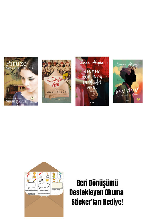 Alfa Yayıncılık Sinan Akyüz 4 Kitap Set + Okuma Sticker'Ları