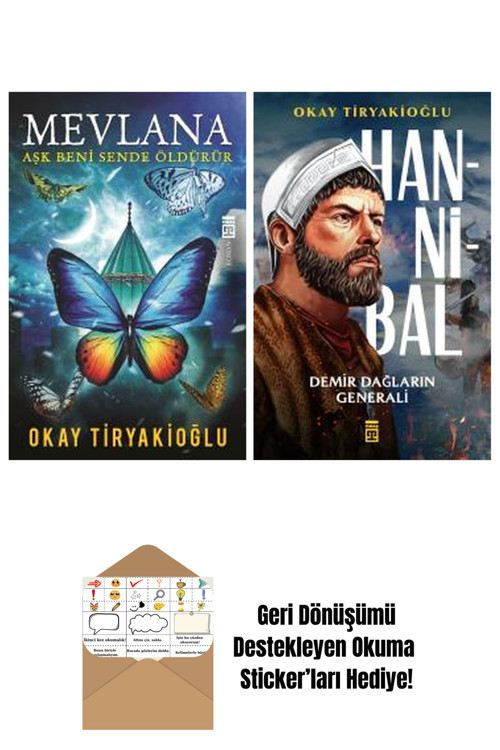 Timaş Yayınları Okay Tiryakioğlu 2 Kitap Seti + Okuma Sticker'Ları