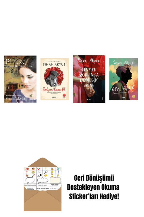 Alfa Yayıncılık Sinan Akyüz 4 Kitap Set + Okuma Sticker'Ları