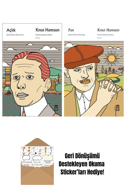 Timaş Yayınları Knut Hamsun 2 Kitap Seti + Okuma Sticker'Ları