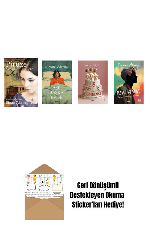 Alfa Yayıncılık Sinan Akyüz 4 Kitap Set + Okuma Sticker'Ları