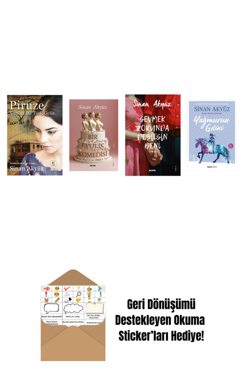 Alfa Yayıncılık Sinan Akyüz 4 Kitap Set + Okuma Sticker'Ları