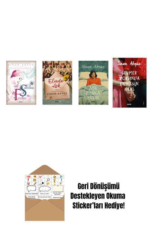 Alfa Yayıncılık Sinan Akyüz 4 Kitap Set + Okuma Sticker'Ları