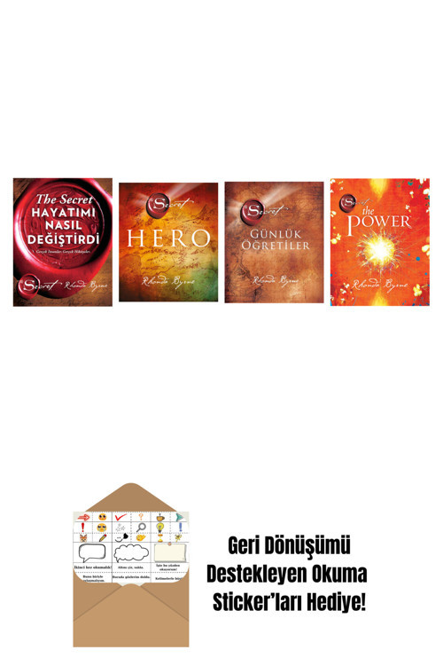 Artemis Yayınları Rhonda Byrne 4 Kitap Set + Okuma Sticker'Ları