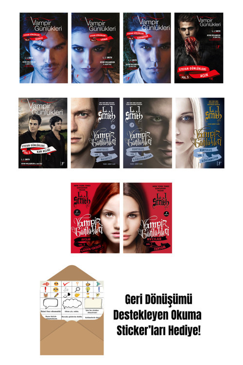 Artemis Yayınları L. J. Smith 10 Kitap Set + Okuma Sticker'Ları