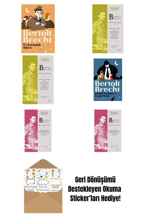 Everest Yayınları Bertolt Brecht 6 Kitap Set + Okuma Sticker'Ları