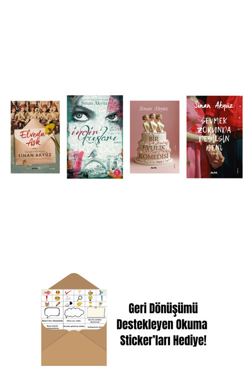 Alfa Yayıncılık Sinan Akyüz 4 Kitap Set + Okuma Sticker'Ları